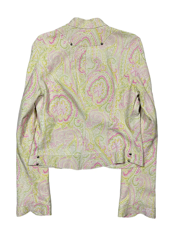 Goatskin Leather Paisley Jacket and Skirt Set