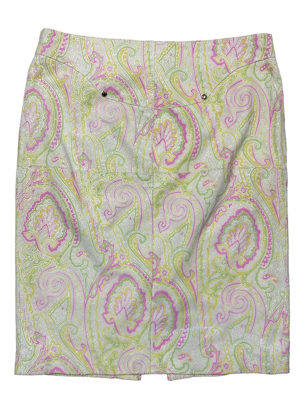 Goatskin Leather Paisley Jacket and Skirt Set