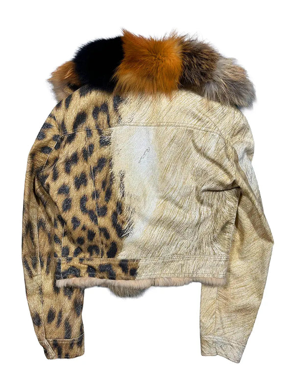Fox Fur Trucker Jacket