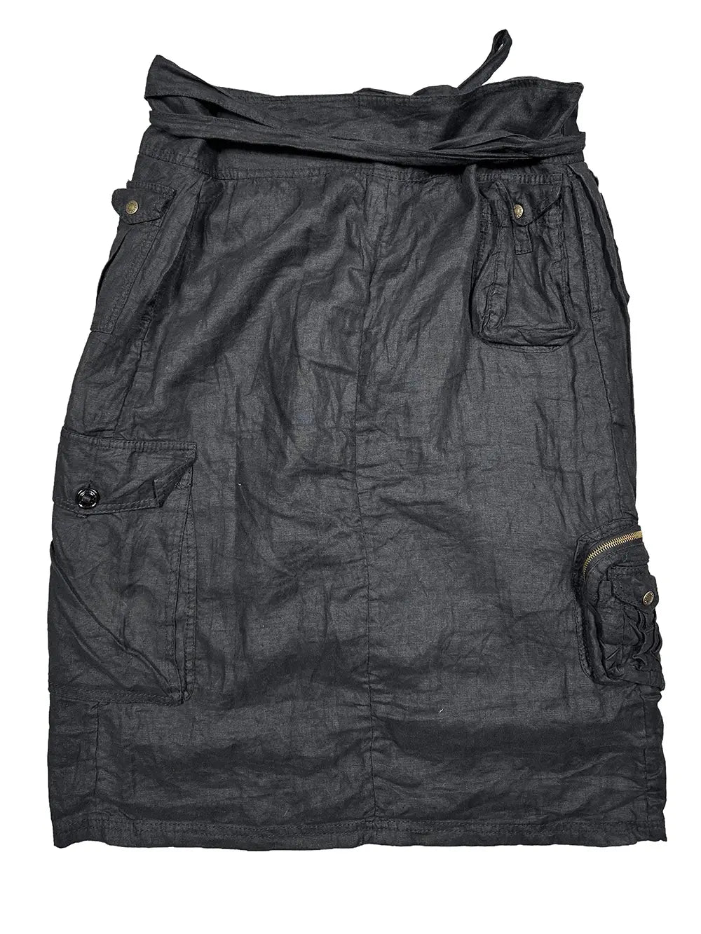 Linen Cargo Skirt