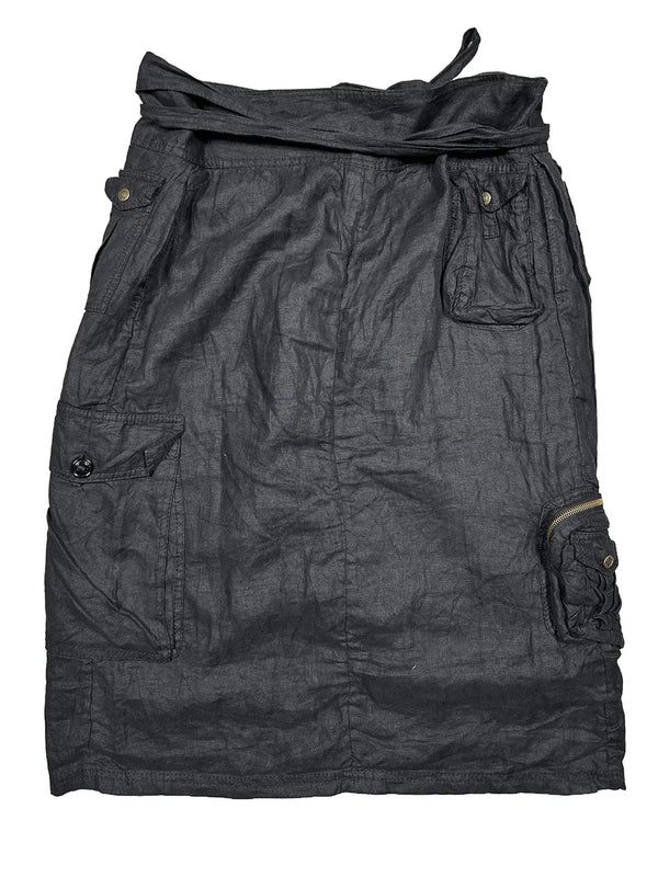 Linen Cargo Skirt