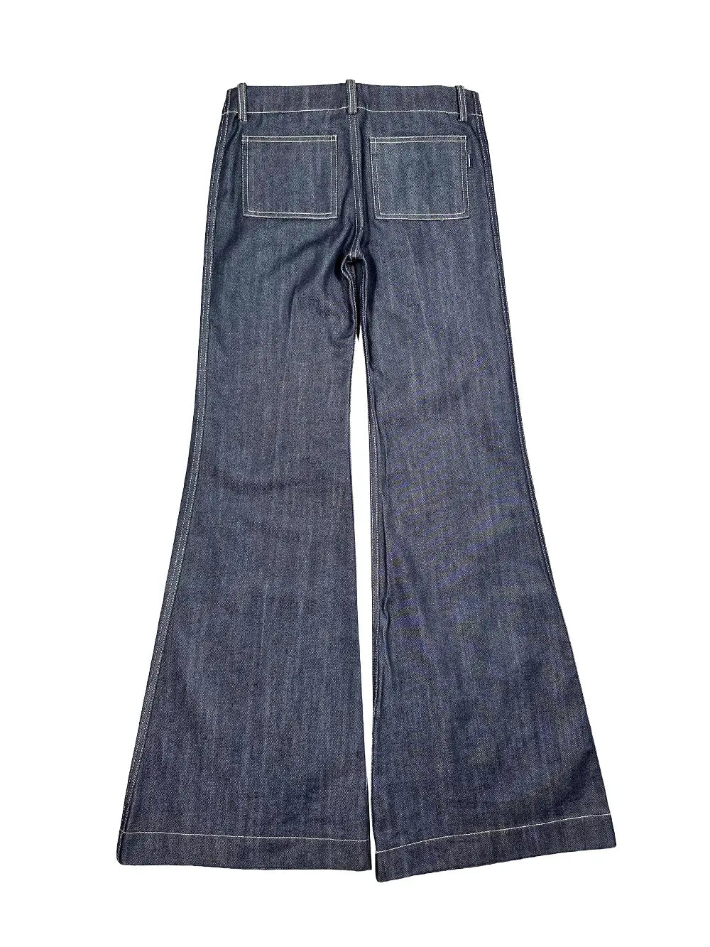 Contrast Stitch Flare Jeans
