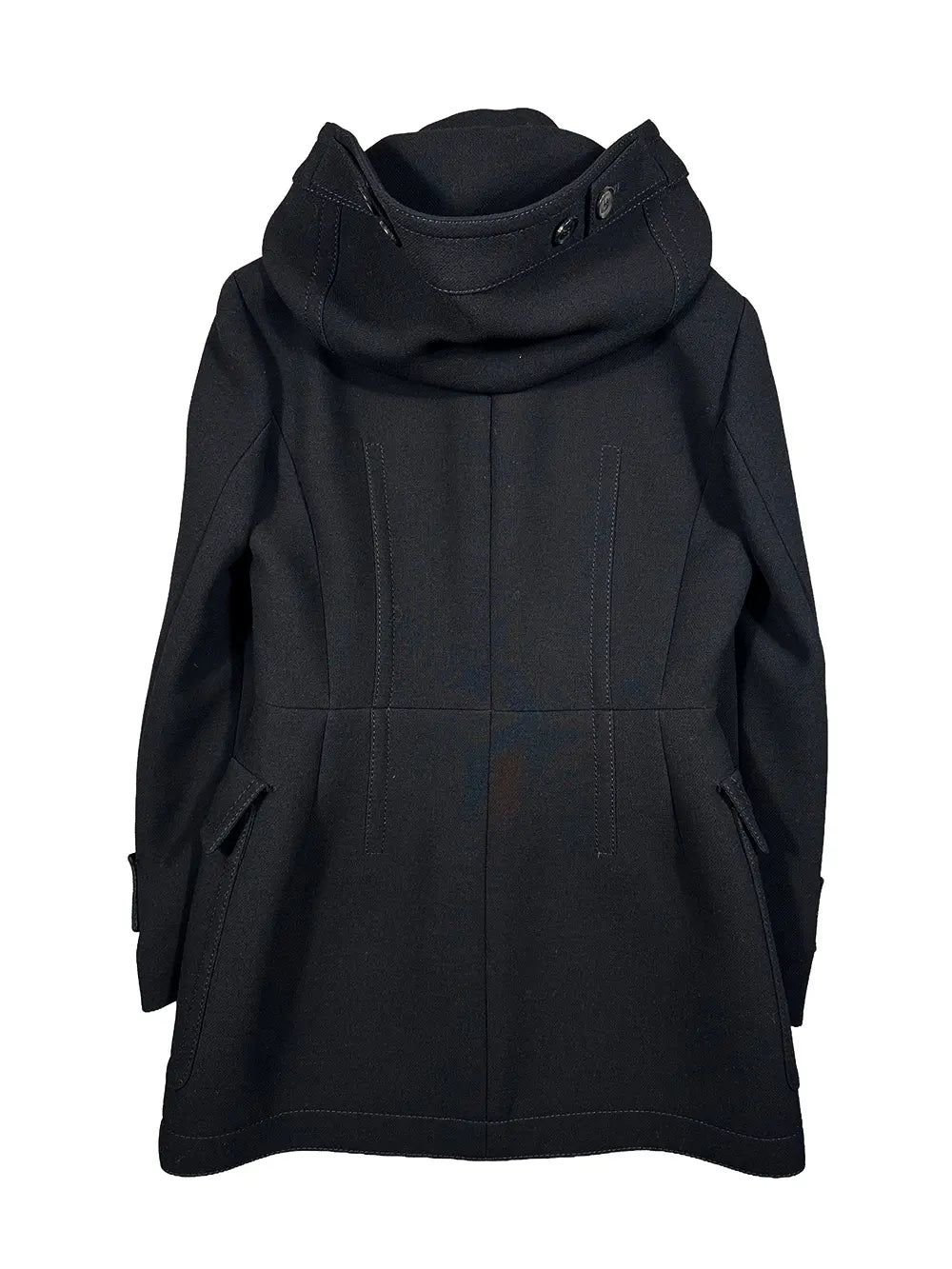 Black Hooded Duffle Peacoat