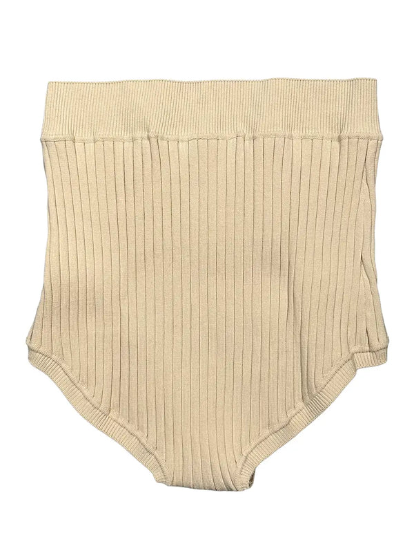 Ribbed-Knit Culotte