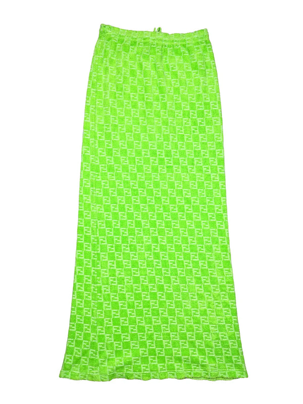 Green Terry Cloth Skirt