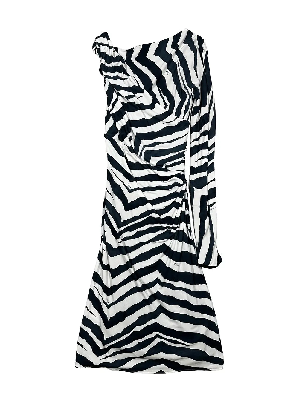 Zebra Navy Blue Dress