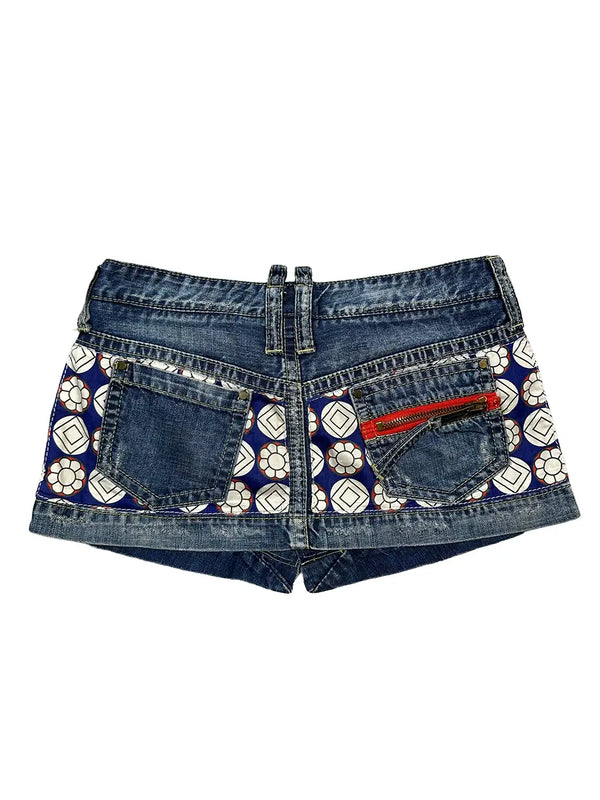 SS05 Geometric Print Runway Skirt