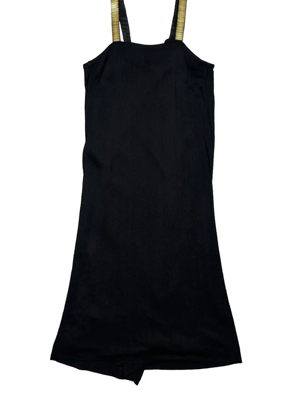 Gold Paillette Strap Dress