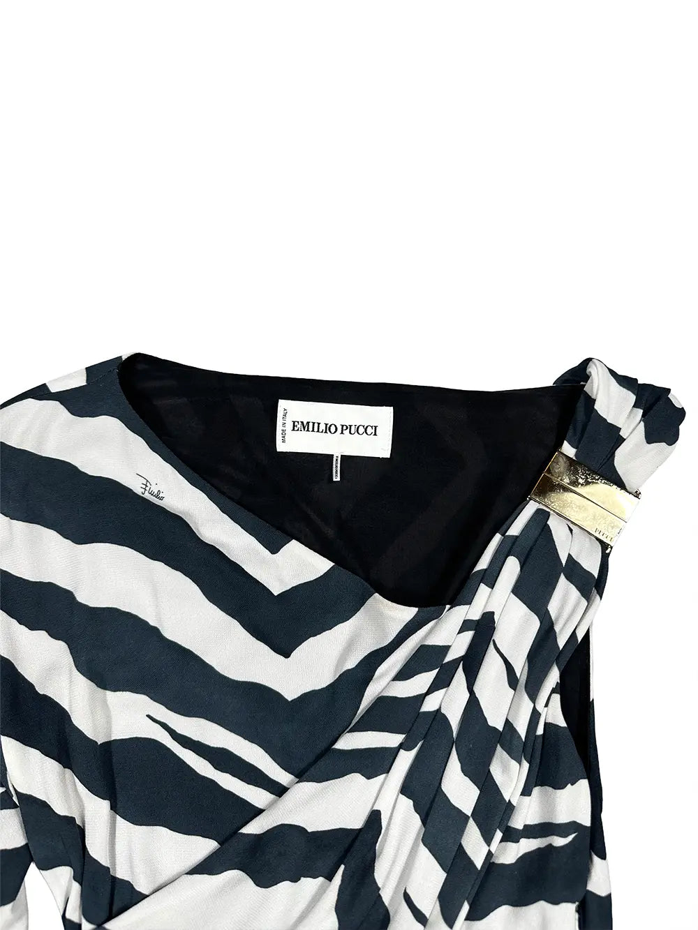 Zebra Navy Blue Dress