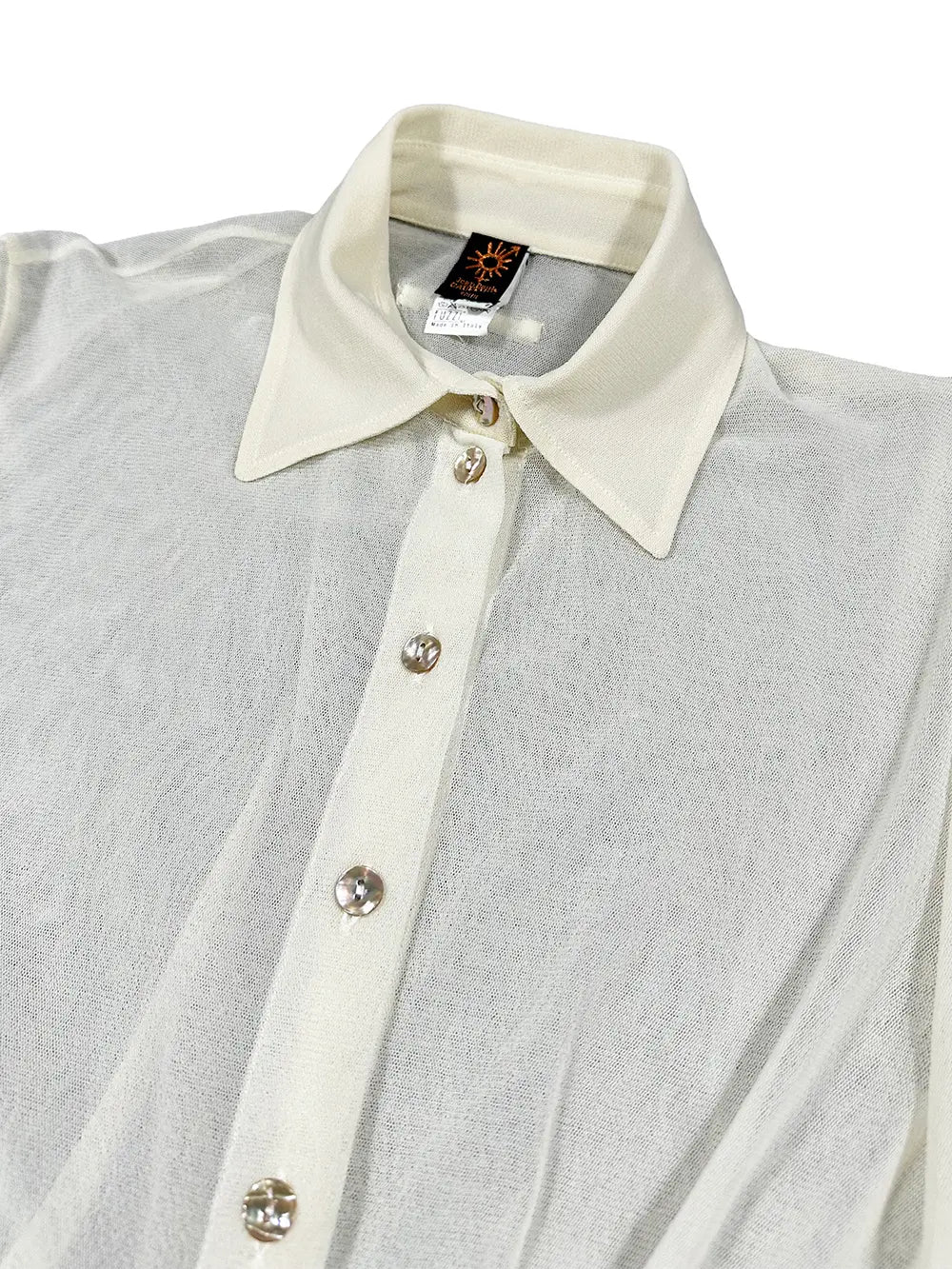 Sheer Tie-Front Shirt