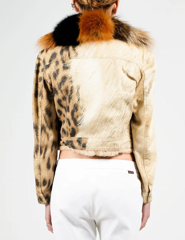 Fox Fur Trucker Jacket