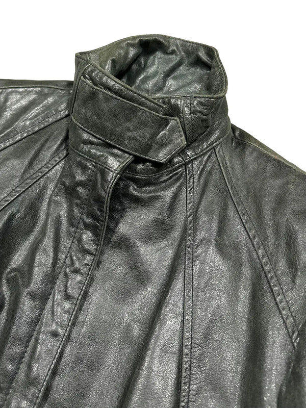 Leather Moto Coat