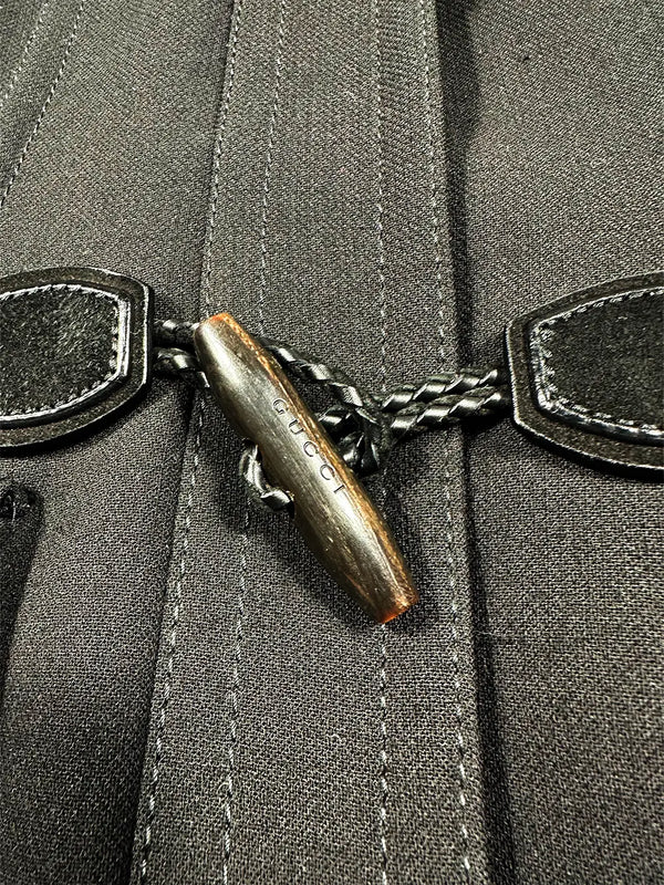 Black Hooded Duffle Peacoat