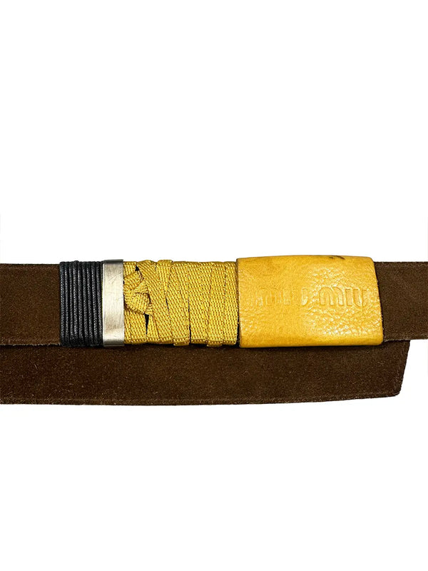 Suede Colour Block Belt