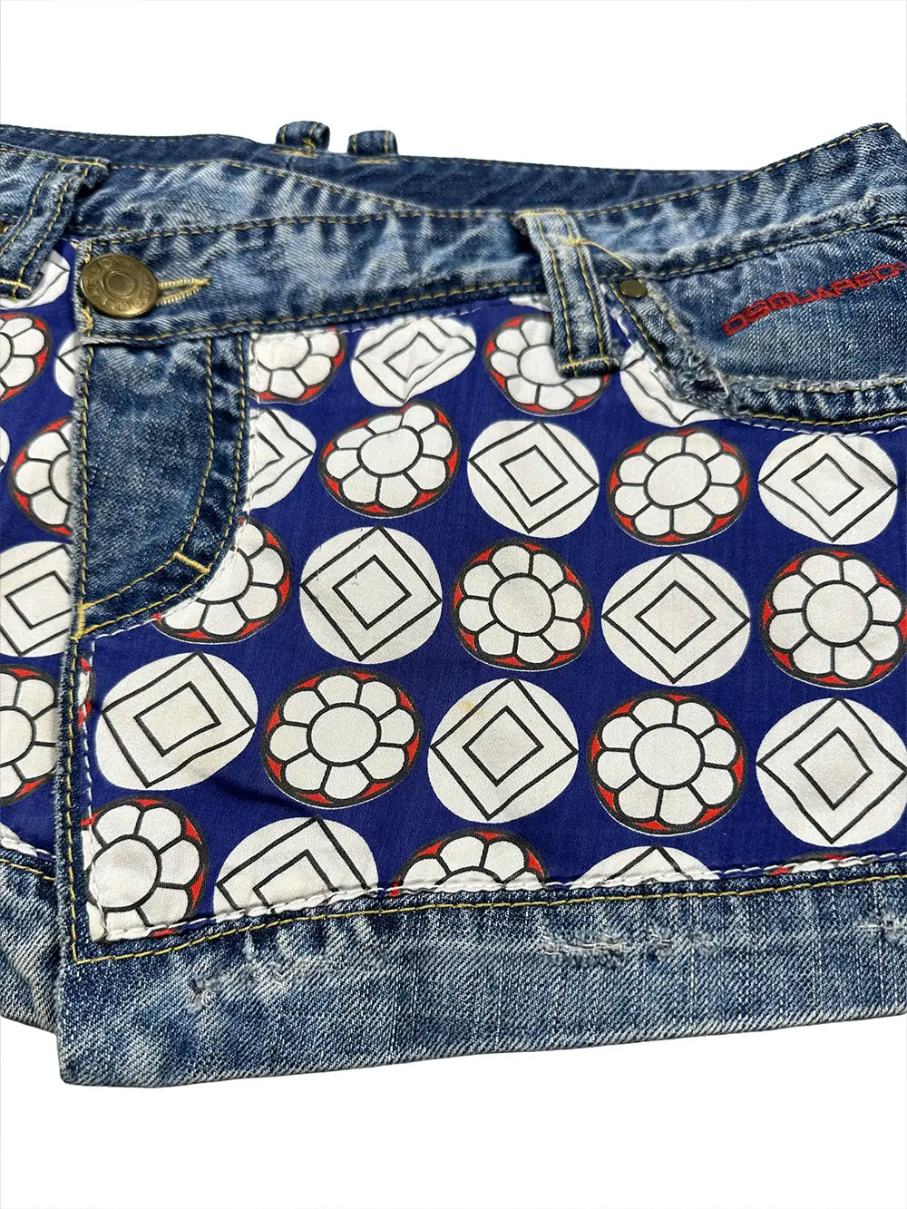 SS05 Geometric Print Runway Skirt