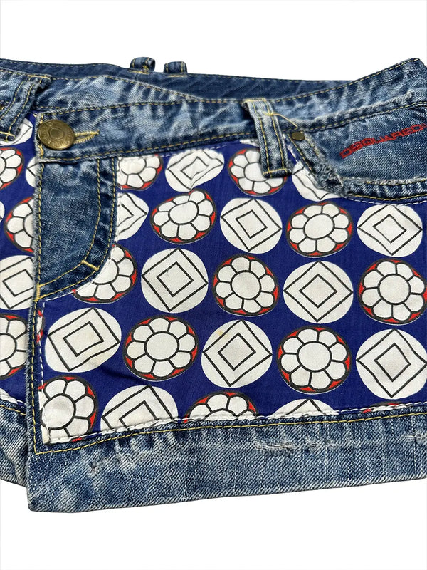 SS05 Geometric Print Runway Skirt