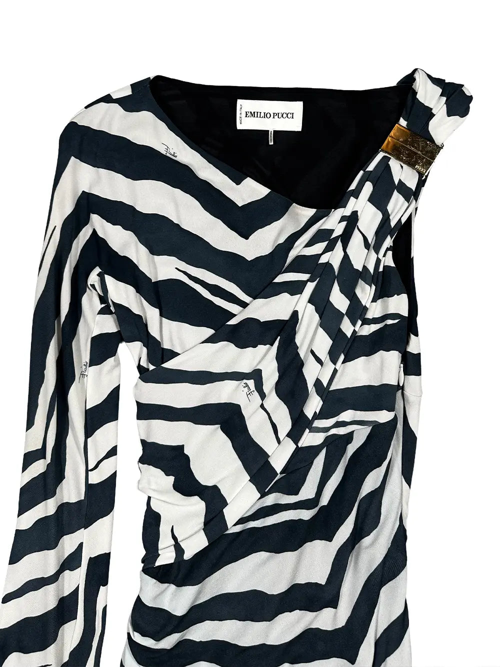 Zebra Navy Blue Dress