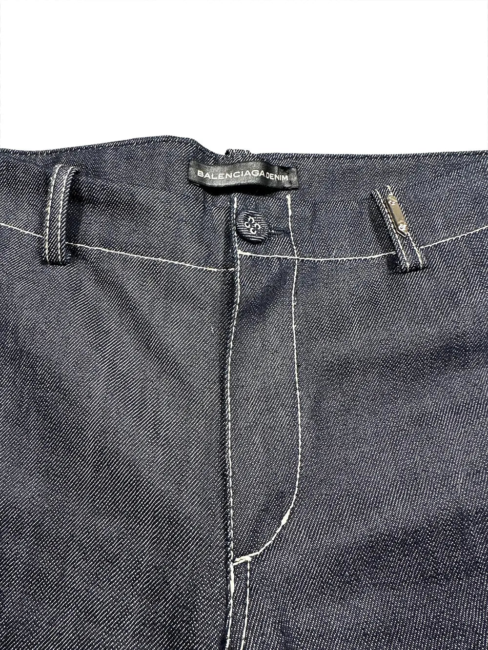 Contrast Stitch Flare Jeans