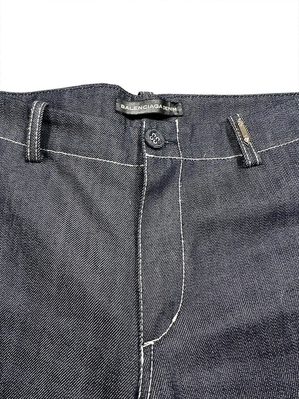 Contrast Stitch Flare Jeans