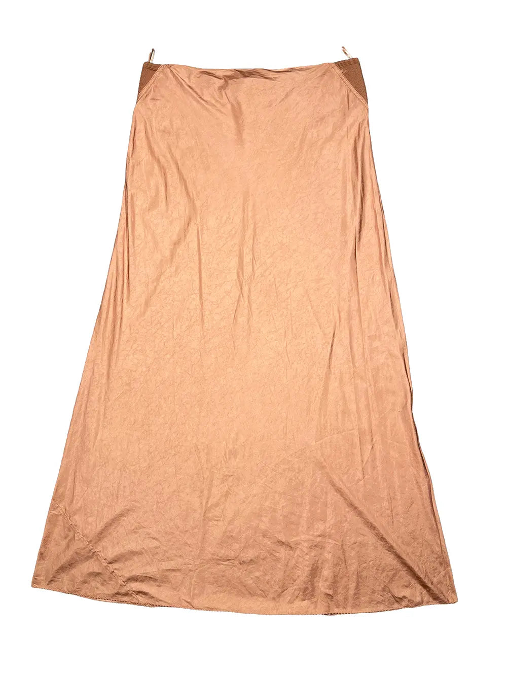 Copper Maxi Slip Skirt
