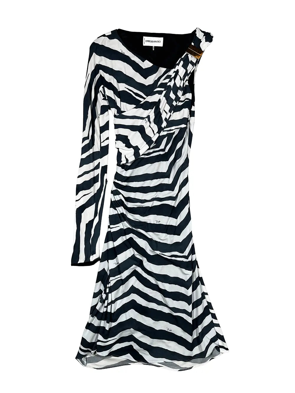 Zebra Navy Blue Dress