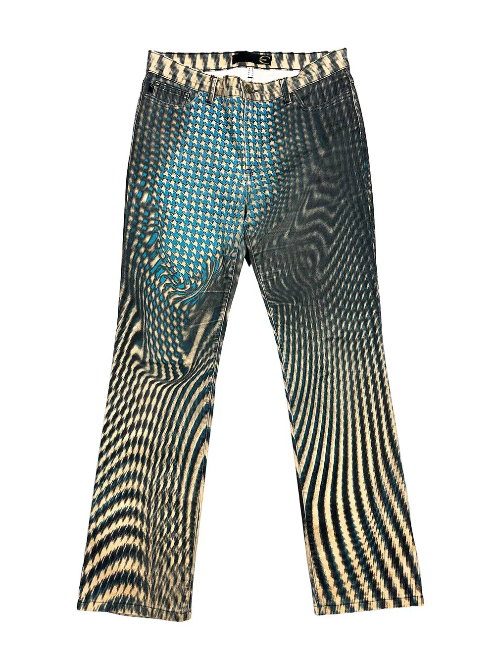 Optical Print Pant Blue