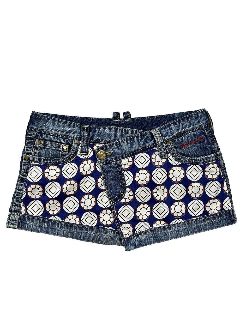 SS05 Geometric Print Runway Skirt