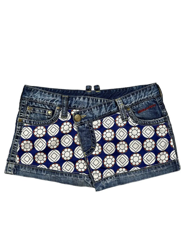 SS05 Geometric Print Runway Skirt