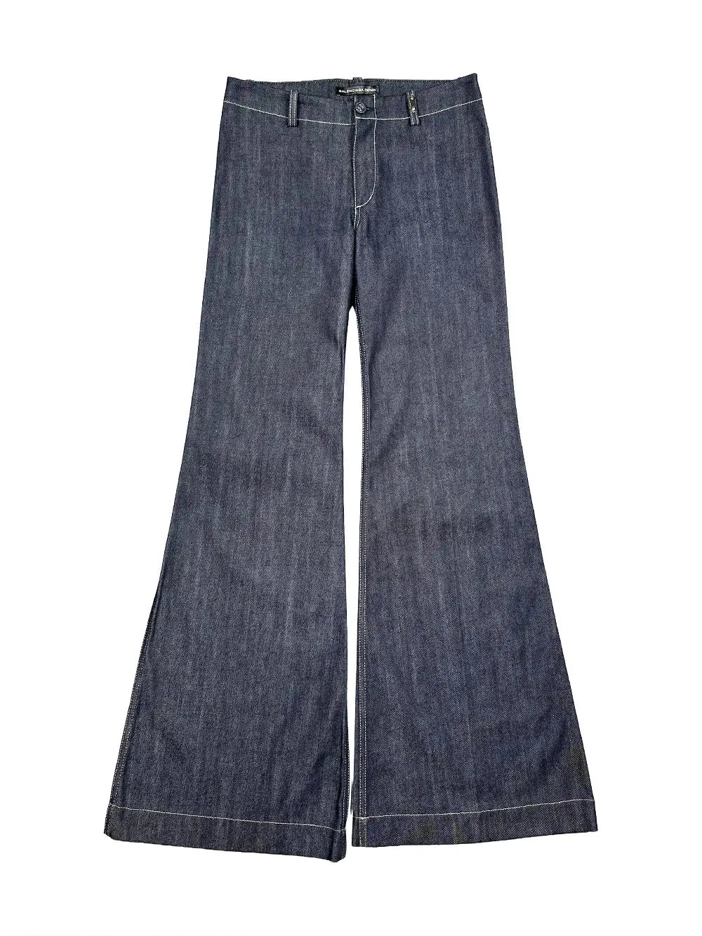 Contrast Stitch Flare Jeans