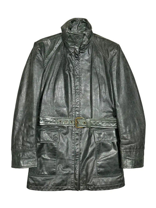 Leather Moto Coat