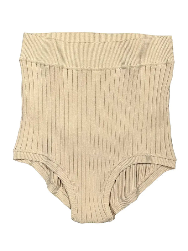 Ribbed-Knit Culotte