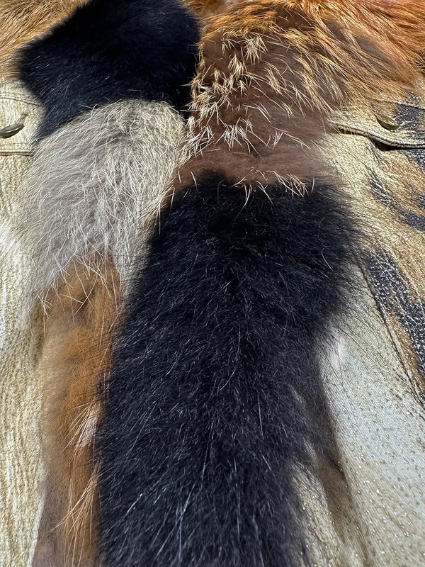 Fox Fur Trucker Jacket