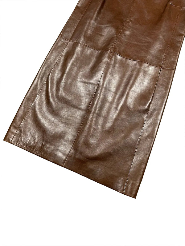 FW10 Fur Detail Leather Dress