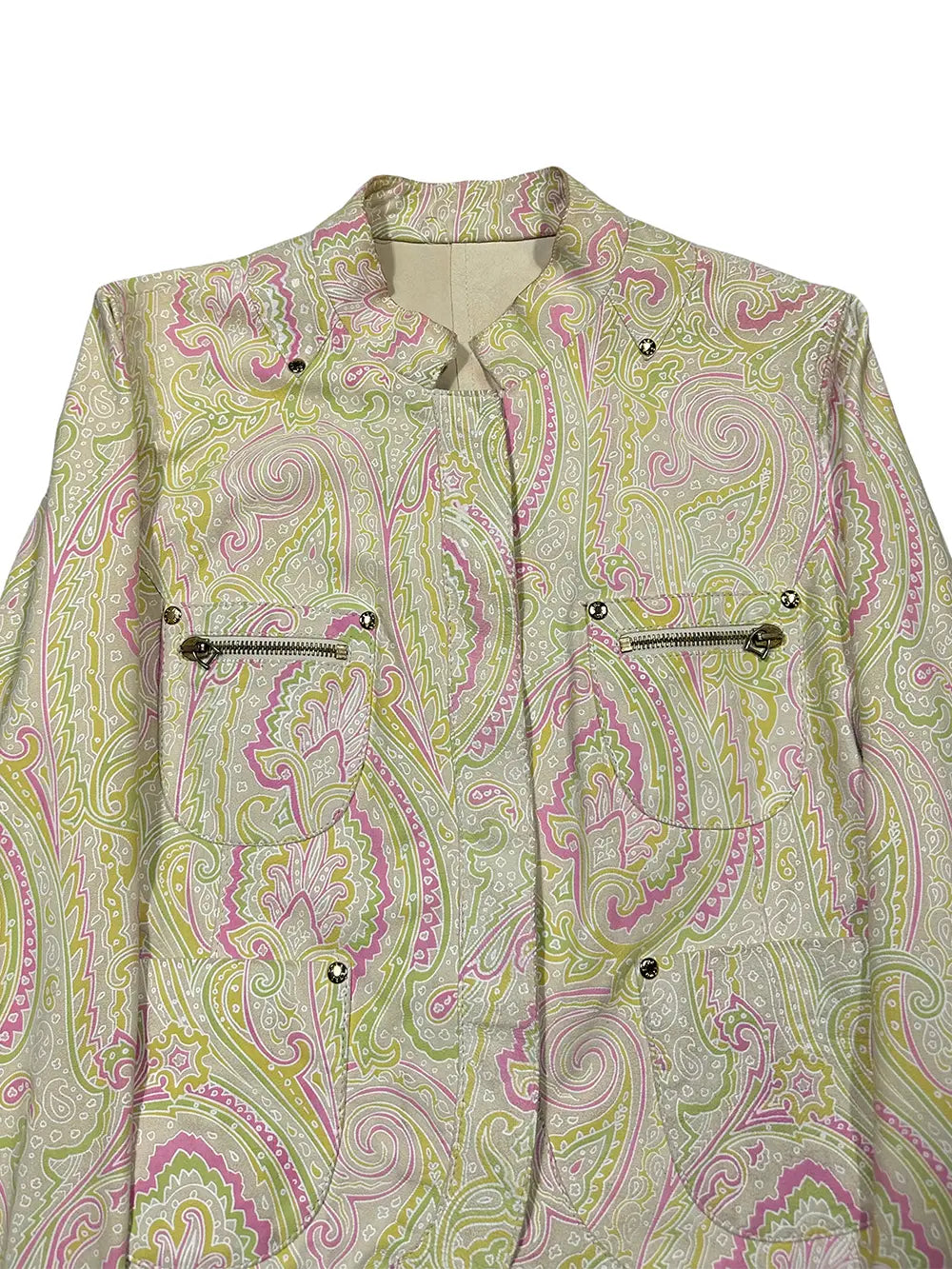 Goatskin Leather Paisley Jacket and Skirt Set