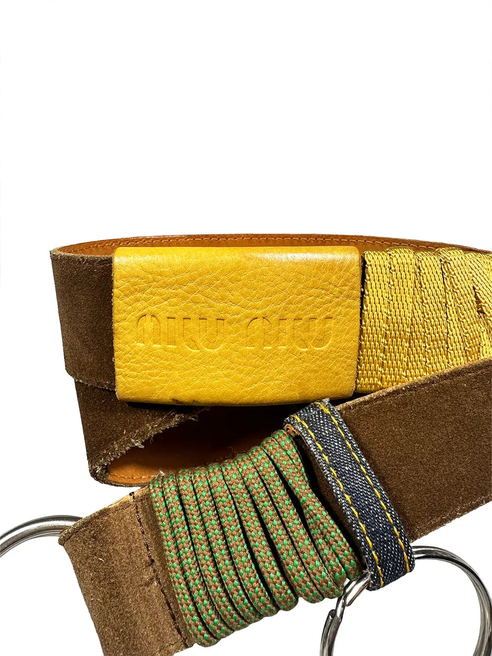 Suede Colour Block Belt