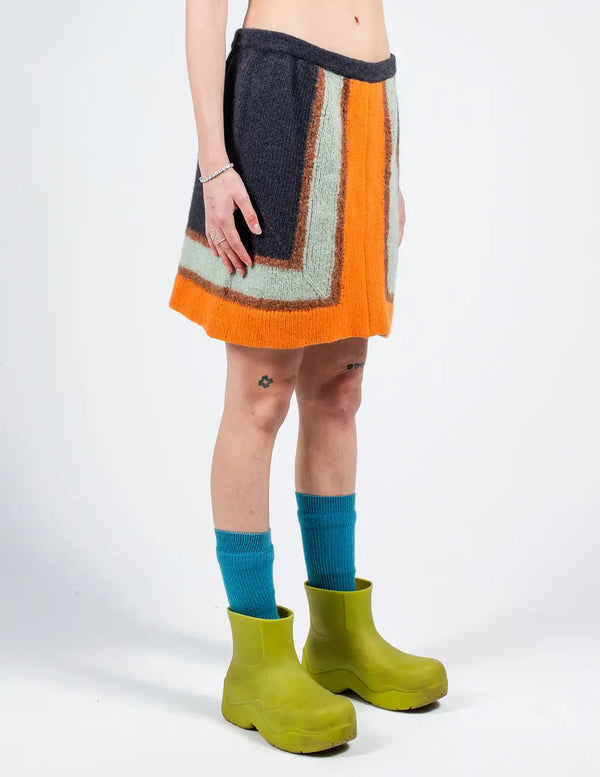 Geometric Knit Skirt