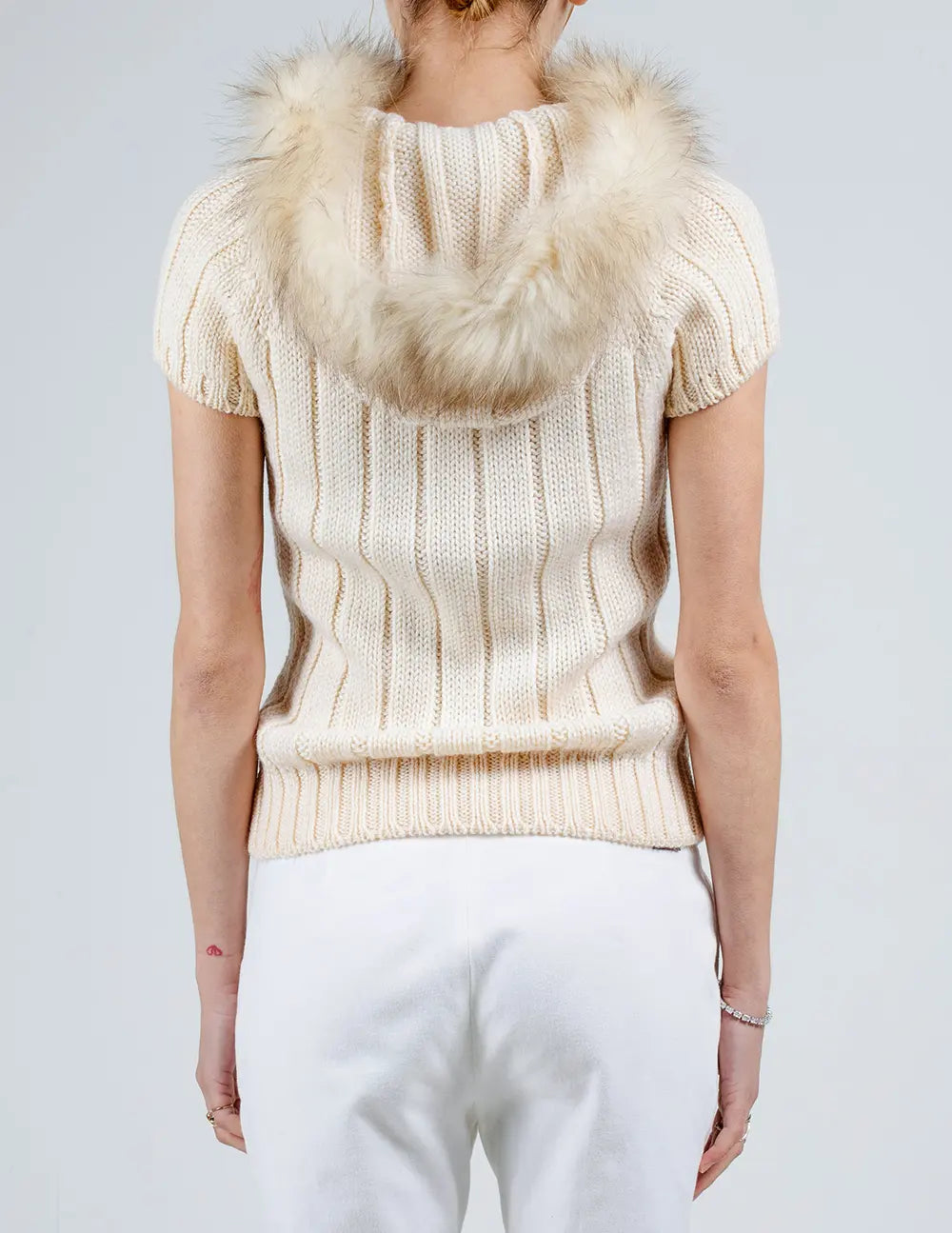 Fur-Trimmed Knit