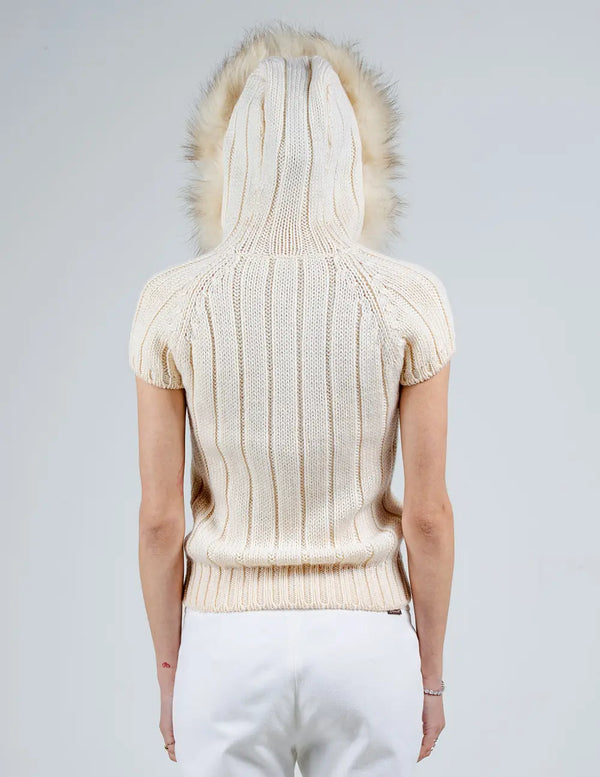 Fur-Trimmed Knit