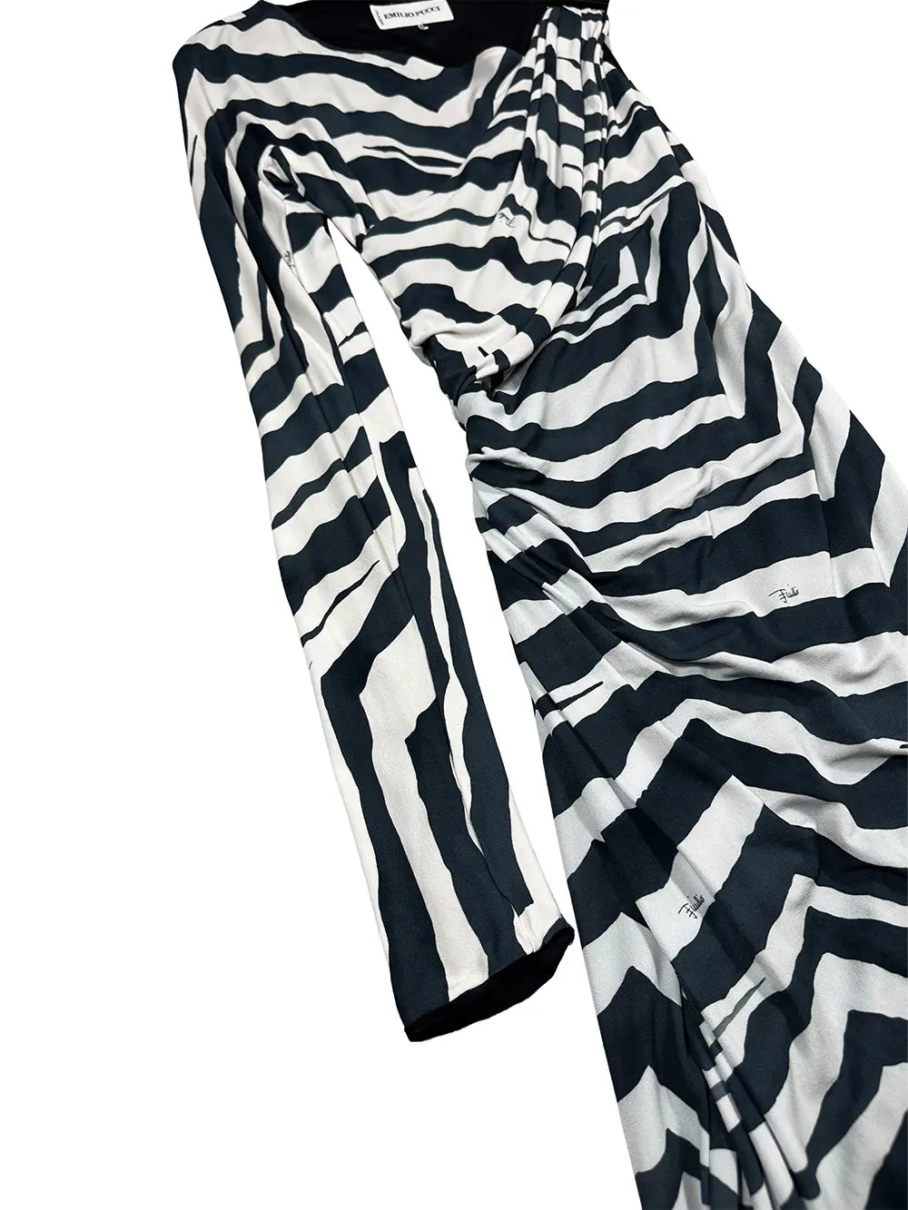 Zebra Navy Blue Dress