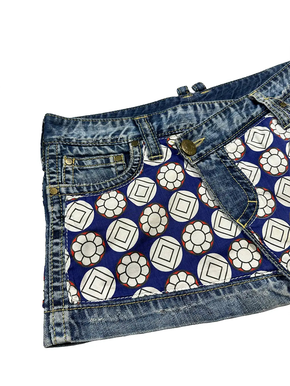 SS05 Geometric Print Runway Skirt