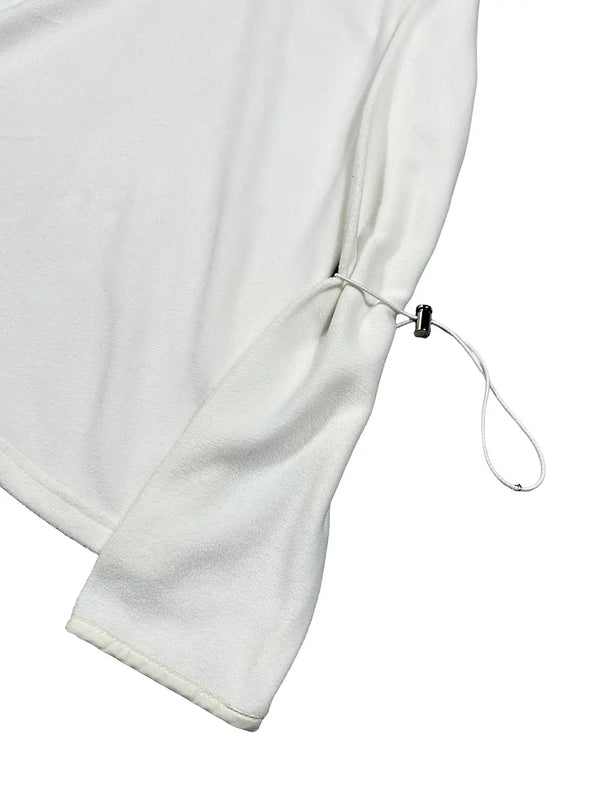 White Fleece Hoodie