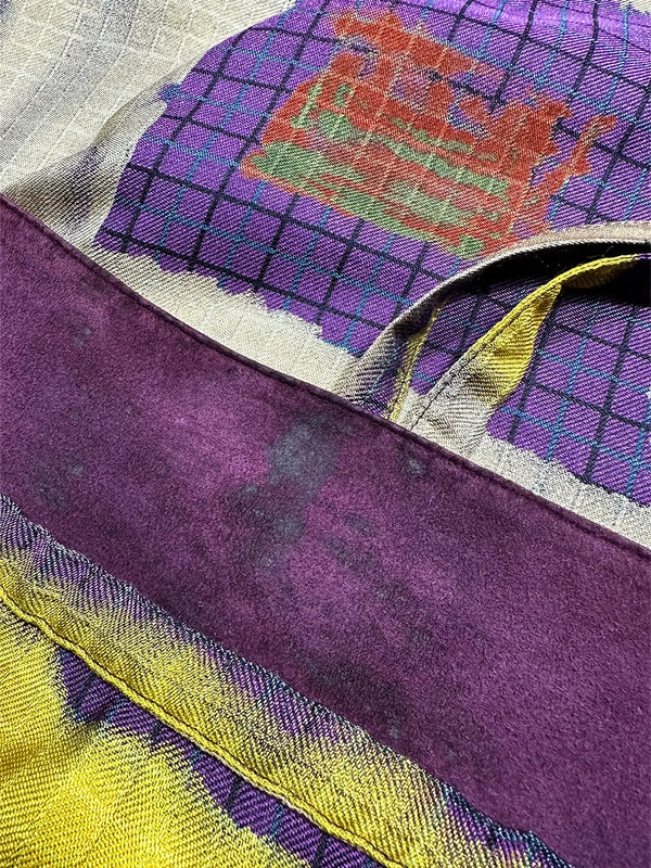 Abstract Print Silk Skirt
