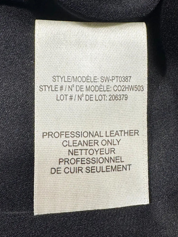 Textured Tie-Waist Leather Shorts