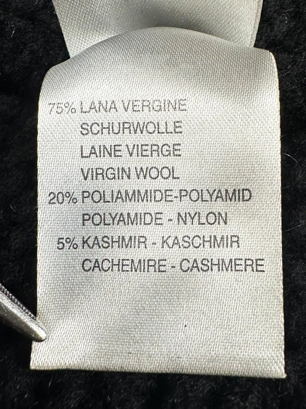 Fur Trim Cable Knit Cardigan