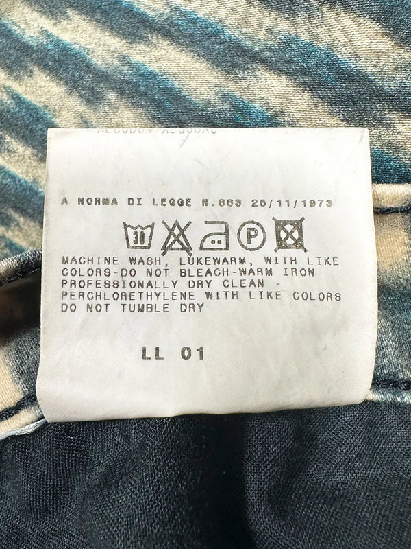 Optical Print Pant Blue