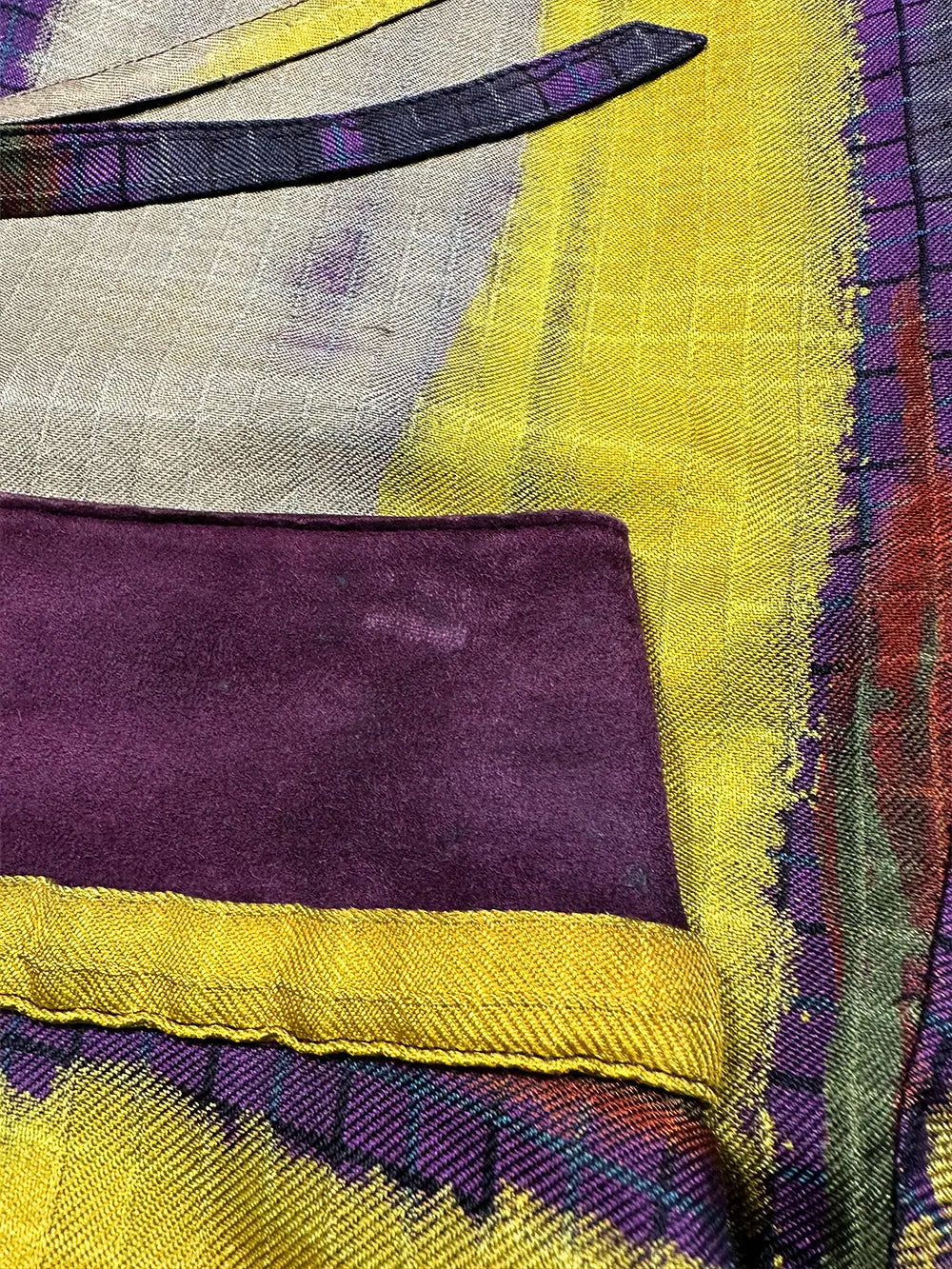 Abstract Print Silk Skirt