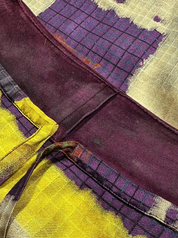 Abstract Print Silk Skirt