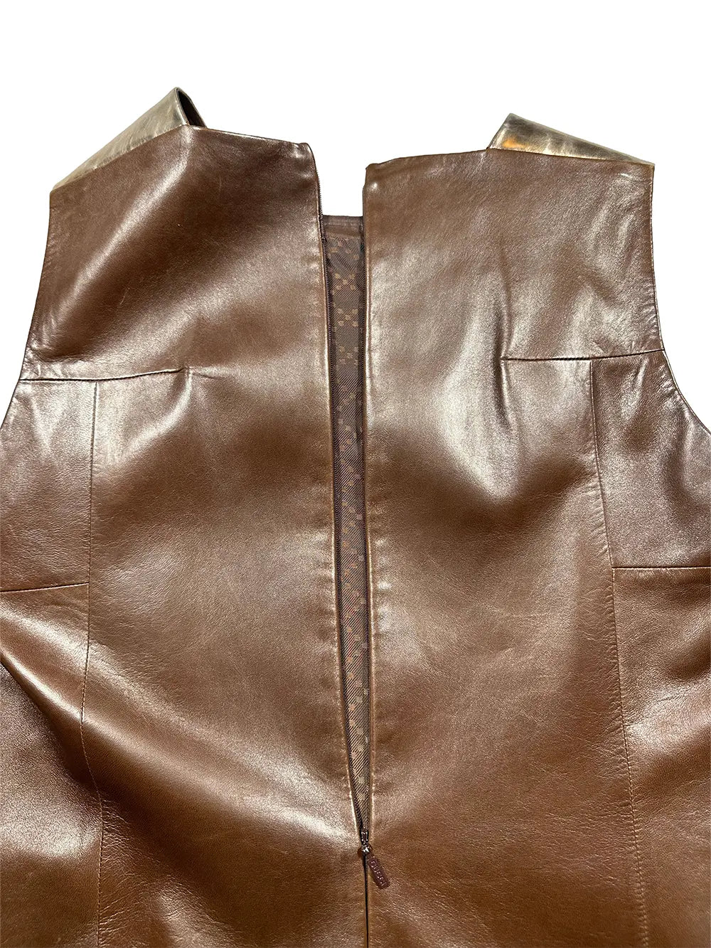 FW10 Fur Detail Leather Dress